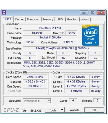سيپيو اينتل INTEL سری Haswell 1150 مدل Core i7-4790 تري