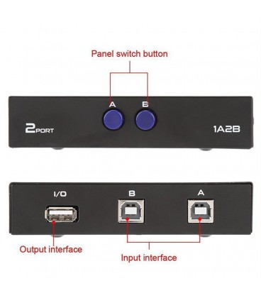 ديتا سوييچ 2پورت USB دستي