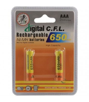باطري نیم قلمی قابل شارژDIGITAL C.F.L ظرفیت 650 ميلی آمپر ساعت