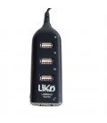 هاب یو اس بی 4 پورت LIKO MR134 USB2 پک سبز