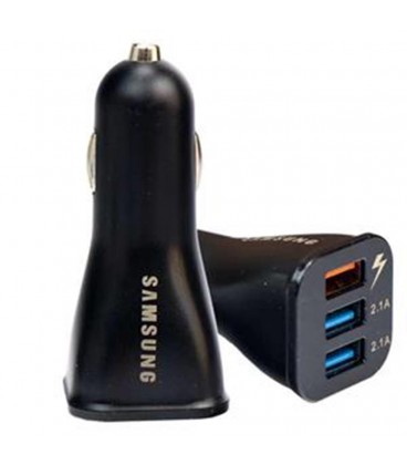 شارژر فندكي FAST 3 PORT پك سفيد