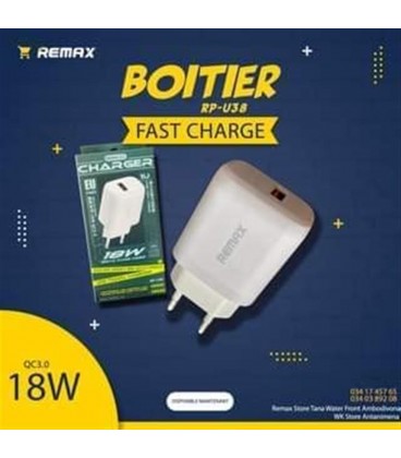 شارژر موبايل REMAX RP-U38 18W