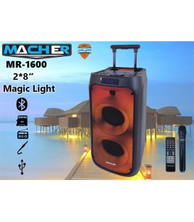 اسپيكر شارژي چمداني MACHER MR-1600 FULL LED