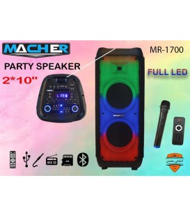 اسپيكر شارژي چمداني MACHER MR-1700 FULL LED