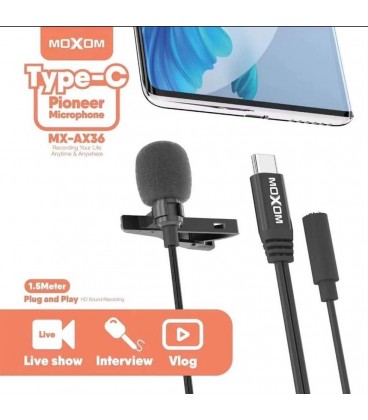 ميكروفن يقه اي MOXOM موكسوم AX36 TYPE C