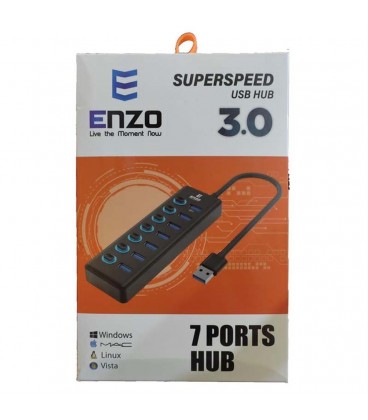 هاب يو اس بي 7 پورت ENZO UH 70A USB3