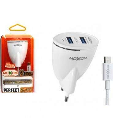 شارژر MOXOM KH-23 FAST 2PORT با كابل